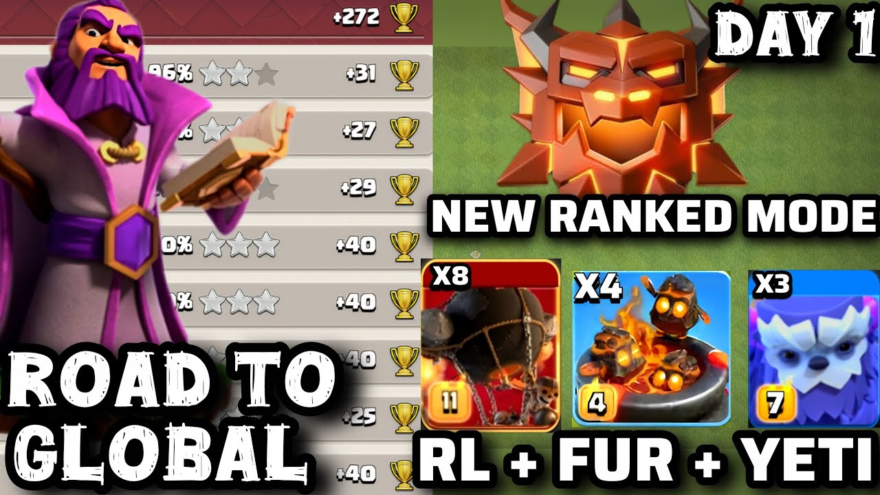 Th18- Live rec FB+FUR+YETI attack strategy |  New ranked mode LL attacks| 
