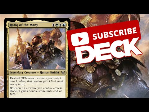 mtg rafiq of the many commander deck EDH Deck 100 Magic Cards Custom Deck Bant Combat Voltron Subscriber Deck Review | Rafiq,