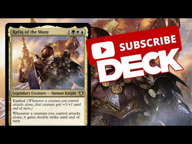 mtg rafiq of the many commander deck MTG Commander Deck Rafiq of the Many EDH Deck 100 Magic Cards Custom Deck  Bant Combat Voltron