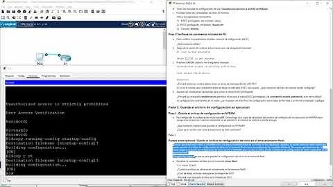 10.1.4 Packet Tracer - Configure Ajustes Iniciales de un Router