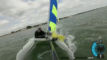 Dart 16 Catamaran Capsize in the Solent - April 2017