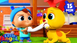 bingo tug war animal learning videos little angel kids songs