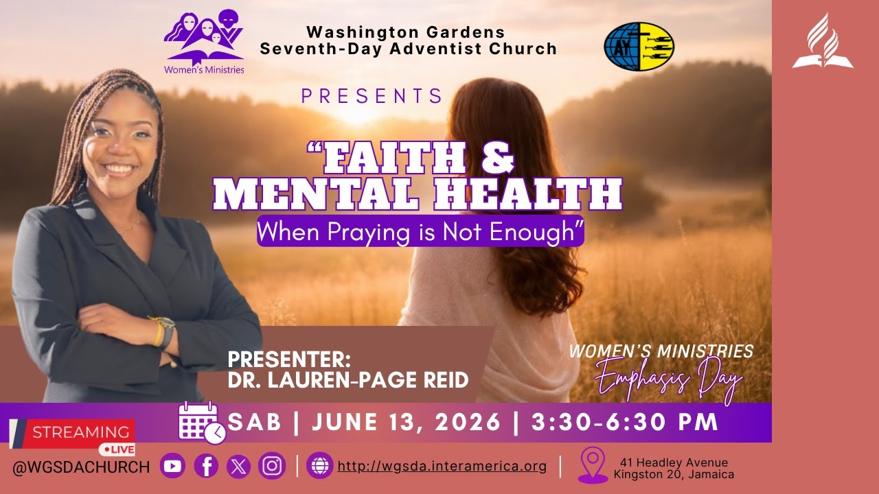 SAB PM| Women's Day | "Faith & Mental Health, When Praying is Not Enough" | Dr. Lauren-Paige Reid