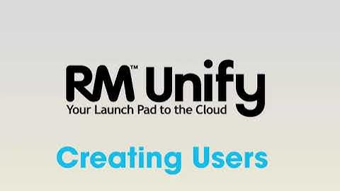 Glow - RM Unify - How to create new users