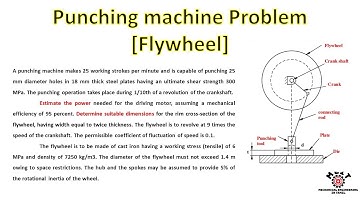 Punching Machine Problem | Flywheel | Dynamics of Machinery | DOM | Tamil