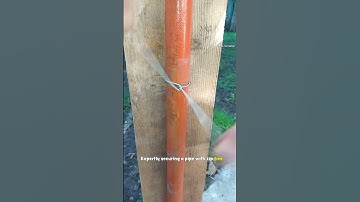 Really Practical Tips and Tricks. How to securely fasten a pipe to wooden beams using wire #shorts