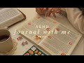 Journal with me asmr  1hr fire crackles soft piano music 