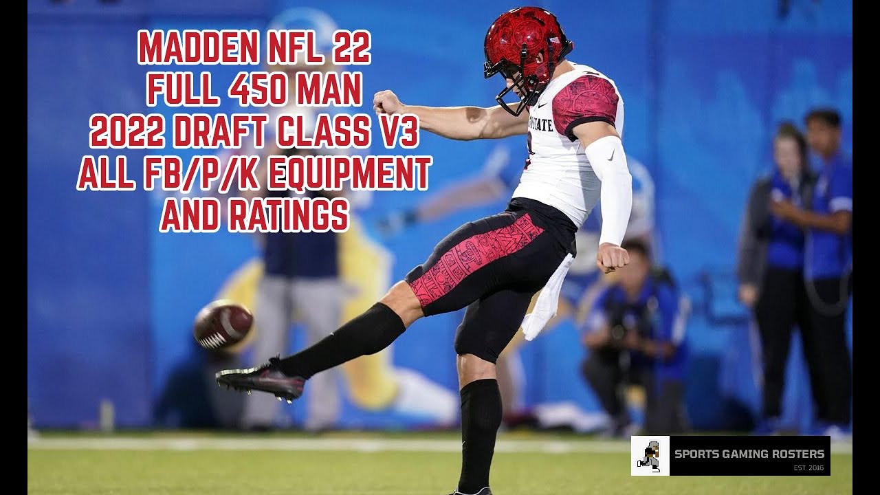 Madden NFL 22 - All FB/K/P Ratings and Equipment - 2022 Draft Class v3