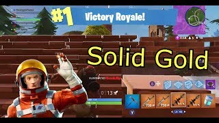 Fortnite Solid Gold Mode - SOLO V SQUADS WIN