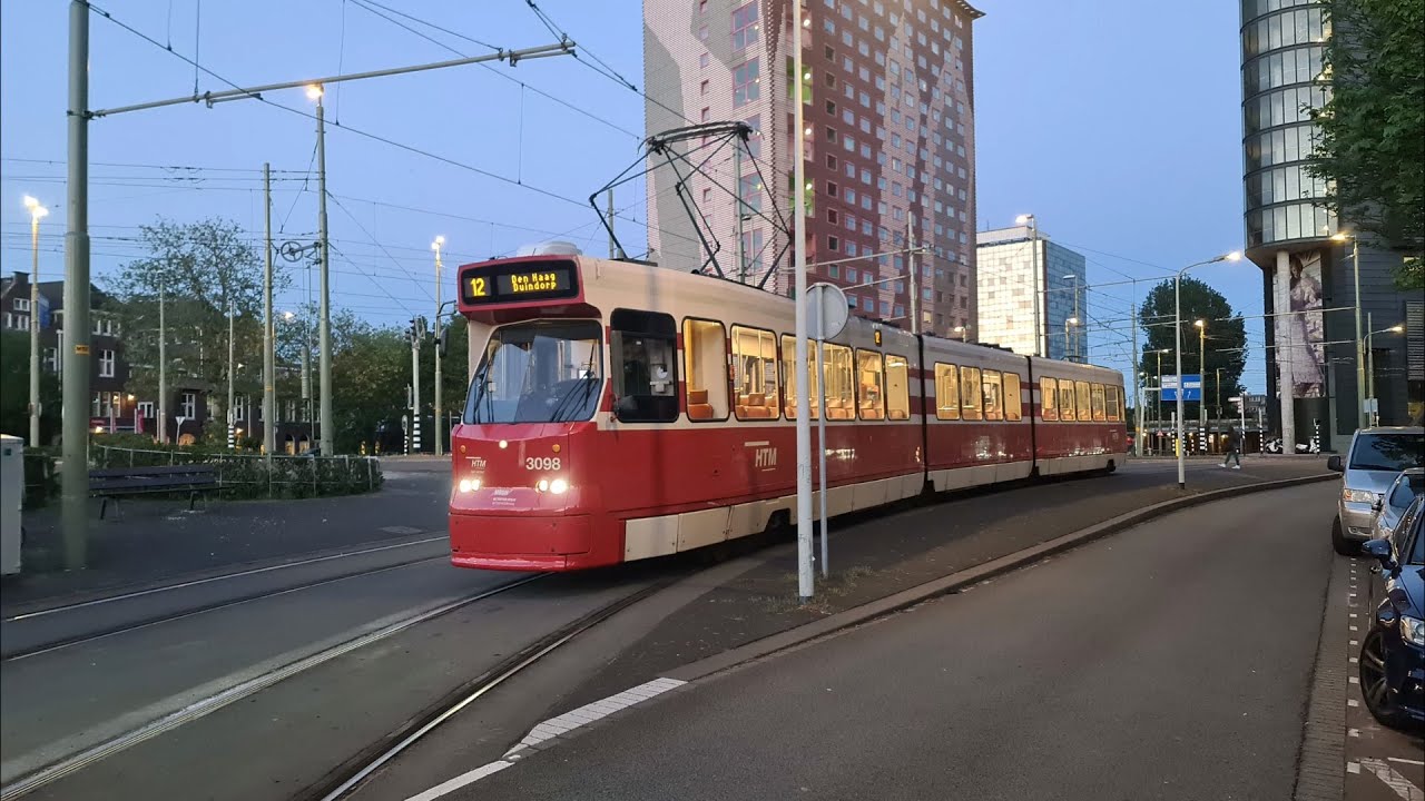 hulp bros Christendom HTM tramlijn 12 Rjswijkseplein / Station Hollands Spoor - Den Haag Duindorp  | GTL8 3098 | 2021 - YouTube