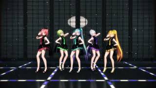 (MMD) Miku/чан танец с друзьями
