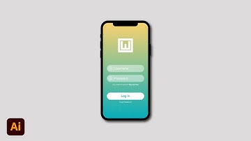 App Log In Screen Design In Adobe Illustrator cc 2021 | Tutorial