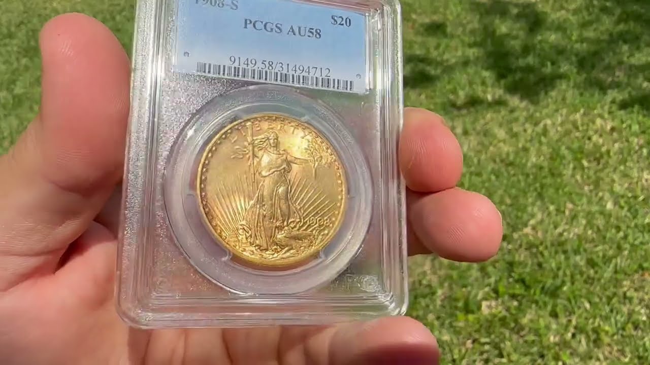 1908-S Saint PCGS AU58 $20 Featured Rare Coin Video