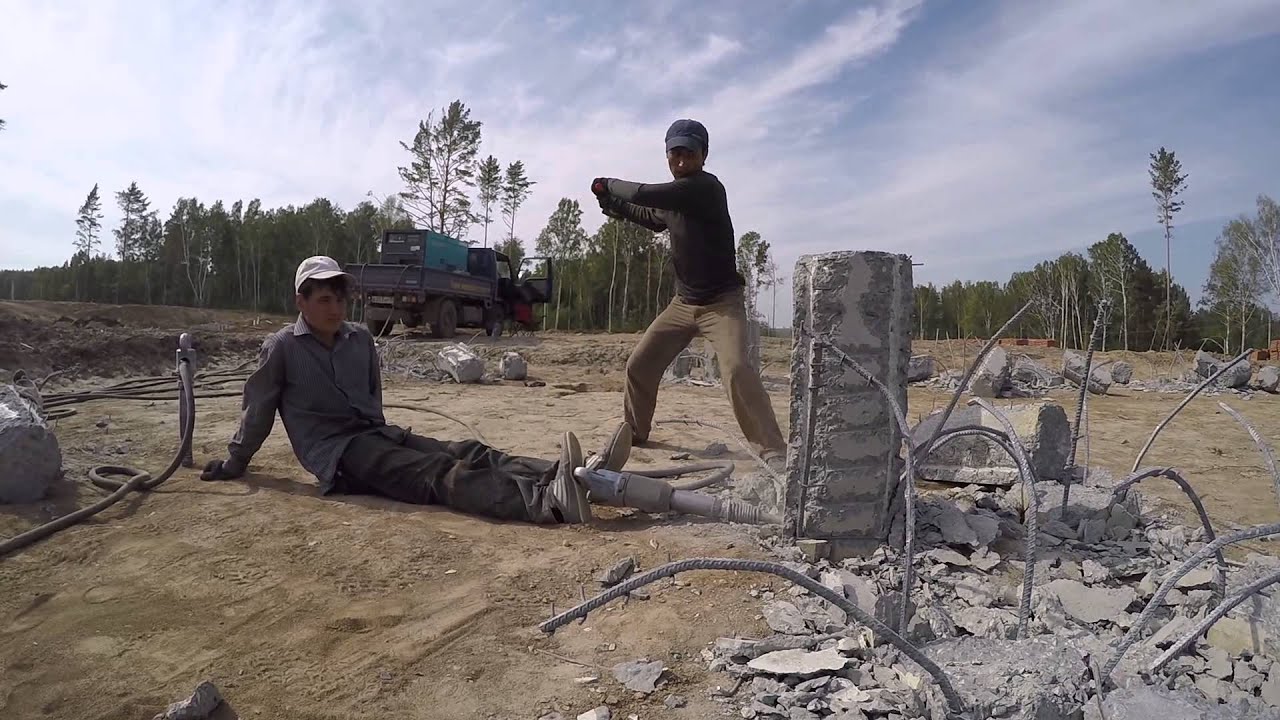 Срубка свай - YouTube