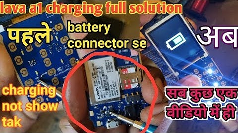 lava A1 charging show problem|lava charging error jumper