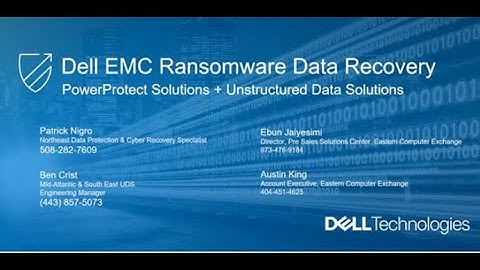 Webinar: Cyber Resiliency Through Dell EMC Data Recovery Solutions