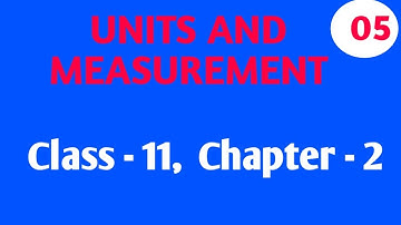 Physics 11 II Chapter 2 II Units and measurement II Dimensional analysis II IIT- JEE/ NEET.