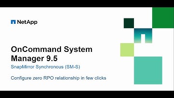 OnCommand System Manager 9.5 | SnapMirror Synchronous