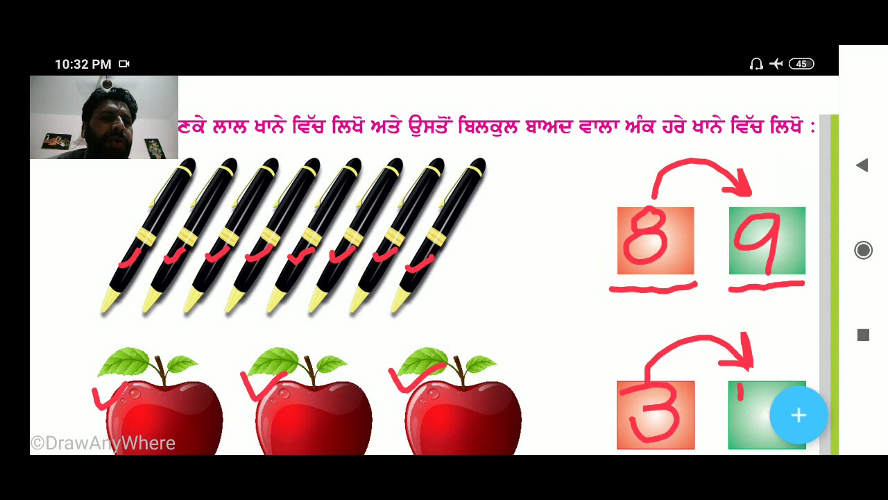 To write number according to the number of items and write its next