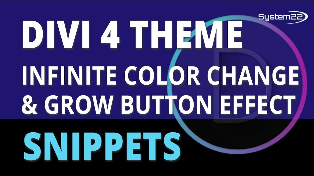Divi Theme Infinite Color Change And Grow Button Effect 👍