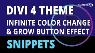Divi Theme Infinite Color Change And Grow Button Effect π Profile