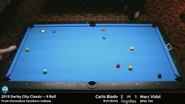 Carlo Biado vs Marc Vidal - 9 Ball - 2019 Derby City Classic