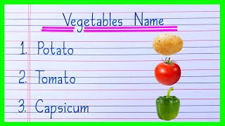 10 Vegetables Name Vegetables Name Vegetables Name In English Vegetables Names