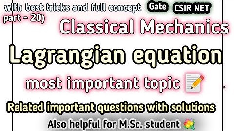 how to find conserved quantities from lagrangian | classical mechanics conserved quantity questions