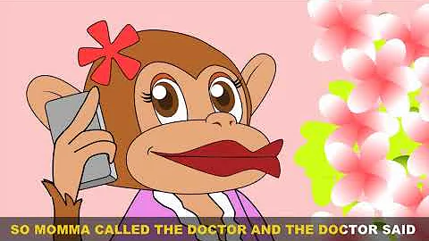 Five Little Monkeys Jumping On The Bed with Lyrics   Kids Songs Nursery Rhymes by eFlashApps   Video