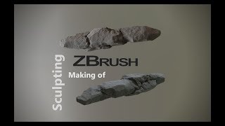 Sculpting  rock stone ZBrush