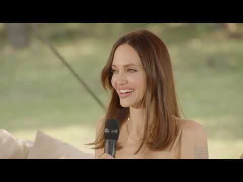 #AngelinaJolie Sainte-Baume, France #Guerlain #UNESCO Press Conference. #WomenforBees Project.