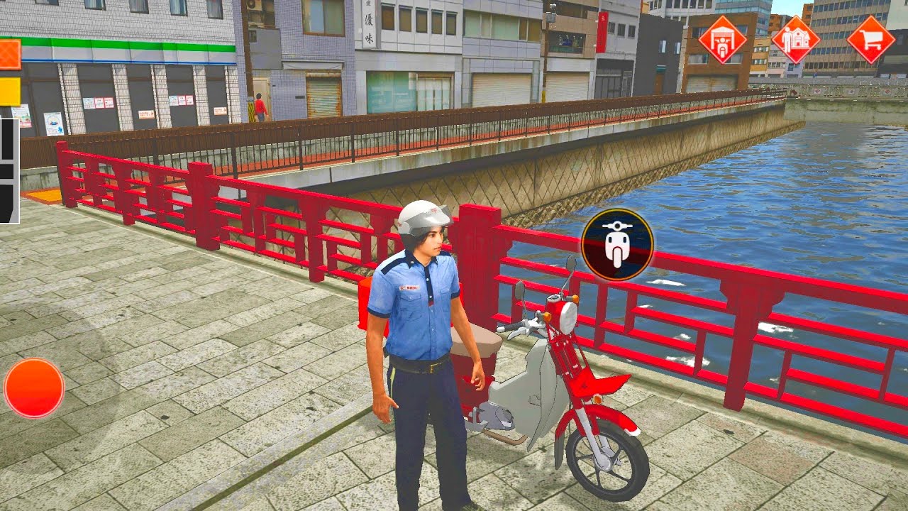 Bike Driving On Road - Japan Postman Moto Simulator - Android Gameplay