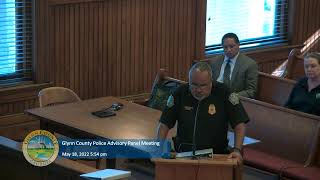 Glynn County Police Advisory Panel Special Called Meeting Wednesday, May 18, 2022