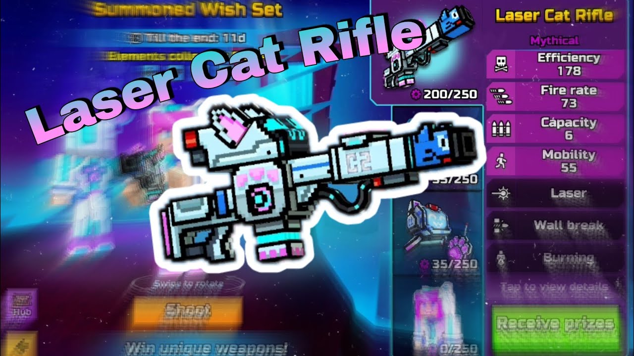 I Got the LASER CAT RIFLE!!! Pixel Gun 3D YouTube