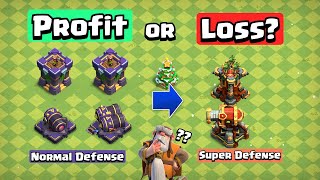 Super Defenses VS Normal Defenses | Clash of Clans