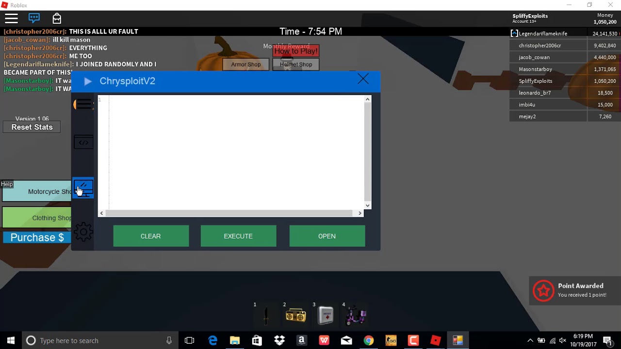 New Roblox Hack Chrysploitv2 Working Lua C Executor Jailbreak Apoc Destruction 20 Oct Youtube - roblox apocalypse rising lua c scripts