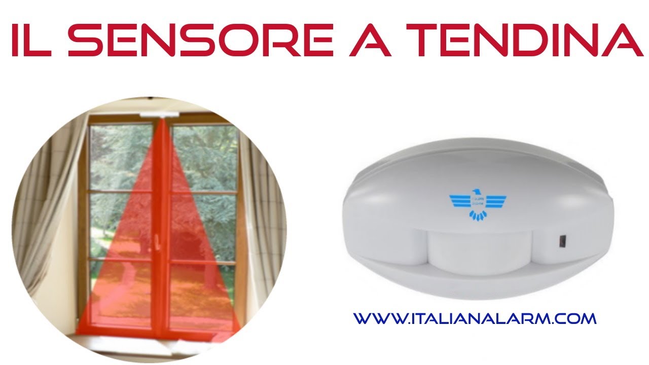 Sensore movimento-volumetrico PIR a tenda / tendina