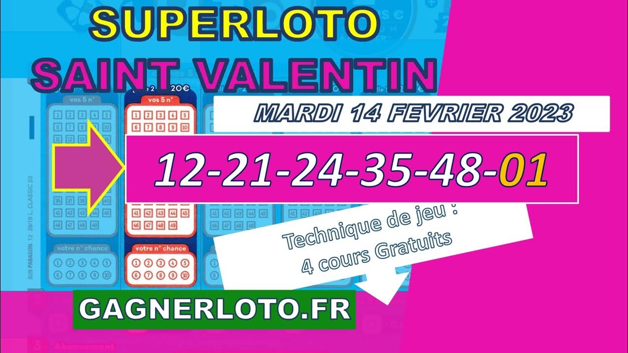 SUPER LOTO SAINT VALENTIN NUMEROS GAGNANTS 2023 - YouTube