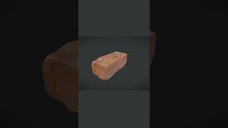 Brick 4 - low poly PBR 3d model #shorts