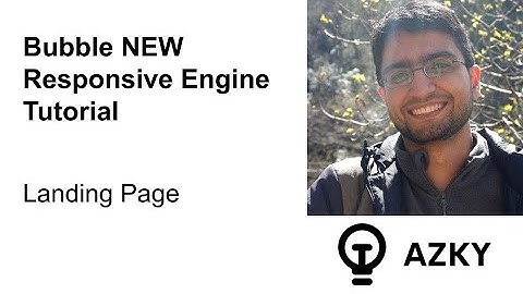 Bubble New Responsive: Landing page part 1