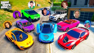 GTA 5 - Stealing Luxury Youtubers Cars with Franklin! (Real Life Cars #189)