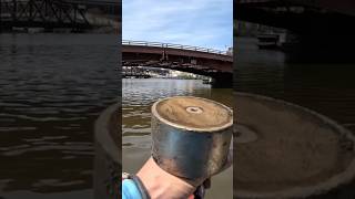 What’s Hidden Magnet Fishing 30 FT Deep River? #magnetfishing #shorts