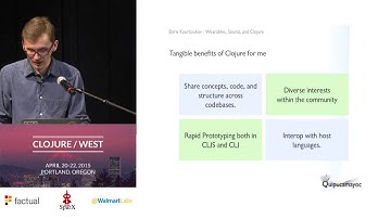 Boris Kourtoukov - Clojure, Sound, and Wearable Tech