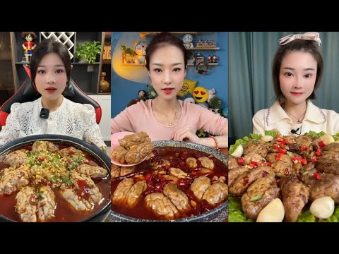 Chinese Food Mukbang Eating Show | God eats pork brain, Spicy pig brain #76