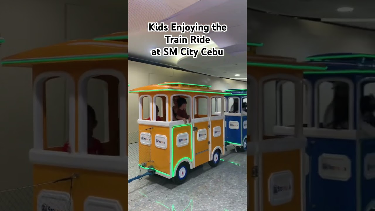 Kids Enjoying the Train Ride at SM City Cebu | Kids Riding the Train  