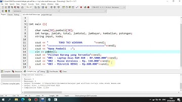 PROGRAM KASIR SEDERHANA (STUDI KASUS) - C++