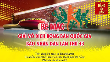 🔴 TRỰC TIẾP: Lễ bế mạc Giải vô địch bóng bàn quốc gia Báo Nhân Dân lần thứ 43 | Báo Nhân Dân