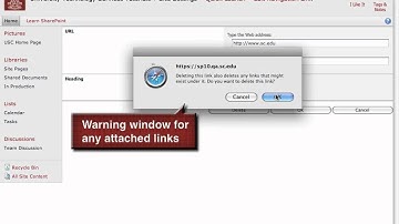 SharePoint Delete a Quick Launch Link