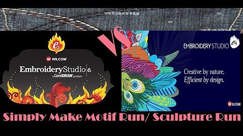 Wilcom E2 VS Wilcom E4 2, How to Make Motif Run   Sculpture Run