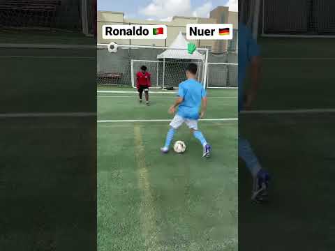 تحدي بين رونالدو العرب و نوير 